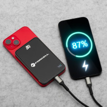 Nešiojamoji baterija, suderinama su „MagSafe Forcell F-Energy SuperSlim F5K8 QC4.0 PD3.0“ 15 W 5000 mAh, juoda Nešiojamoji baterija, suderinama su „MagSafe Forcell F-Energy SuperSlim F5K8 QC4.0 PD3.0“ 15 W 5000 mAh, juoda