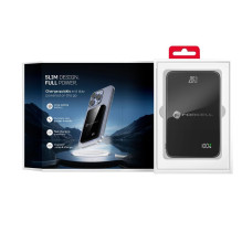Nešiojamoji baterija, suderinama su „MagSafe Forcell F-Energy SuperSlim F5K8 QC4.0 PD3.0“ 15 W 5000 mAh, juoda Nešiojamoji baterija, suderinama su „MagSafe Forcell F-Energy SuperSlim F5K8 QC4.0 PD3.0“ 15 W 5000 mAh, juoda