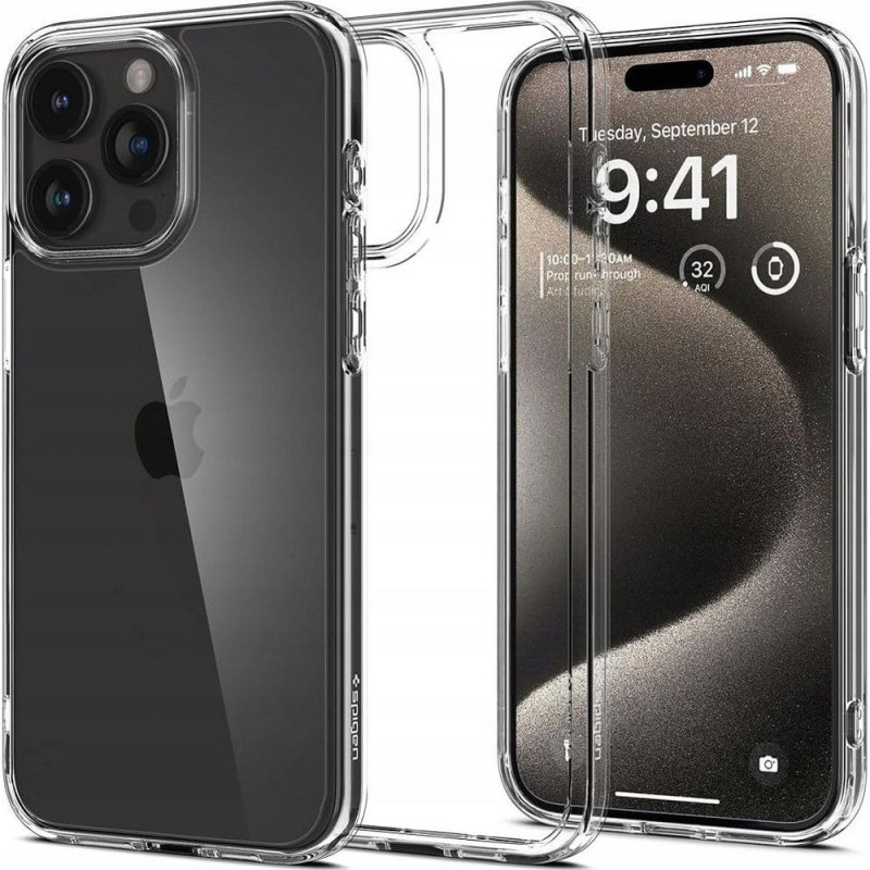 SPIGEN ULTRA HYBRID dėklas, skirtas IPHONE 16 Pro, krištolo skaidrumo