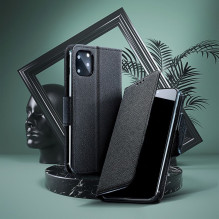 iPhone 5 / 5S / 5SE Fancy Book atverčiamas dėklas, juodas iPhone 5 / 5S / 5SE Fancy Book atverčiamas dėklas, juodas