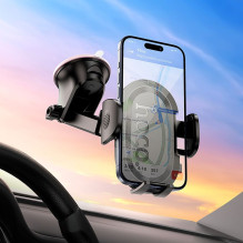 Automobilinis telefono laikiklis Hoco prietaisų skydeliui H54, juodas Automobilinis telefono laikiklis Hoco prietaisų skydeliui H54, juodas