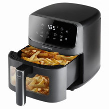 Oro Keptuvė - ELDOM FR45 FRITELO 4.2L 1500W Skaitmeninis Laikmatis Juoda Oro Keptuvė - ELDOM FR45 FRITELO 4.2L 1500W Skaitmeninis Laikmatis Juoda