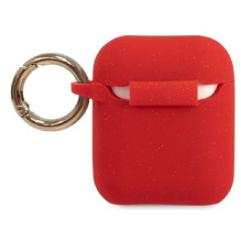 Guess Airpods Pro Glitter Silicone Case Red