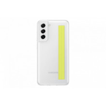 Samsung Galaxy S21 FE dėklas su skaidriu dirželiu, baltas