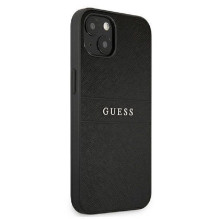 Guess Apple iPhone 13 Mini PU Leather Saffiano Case Black Guess Apple iPhone 13 Mini PU Leather Saffiano Case Black