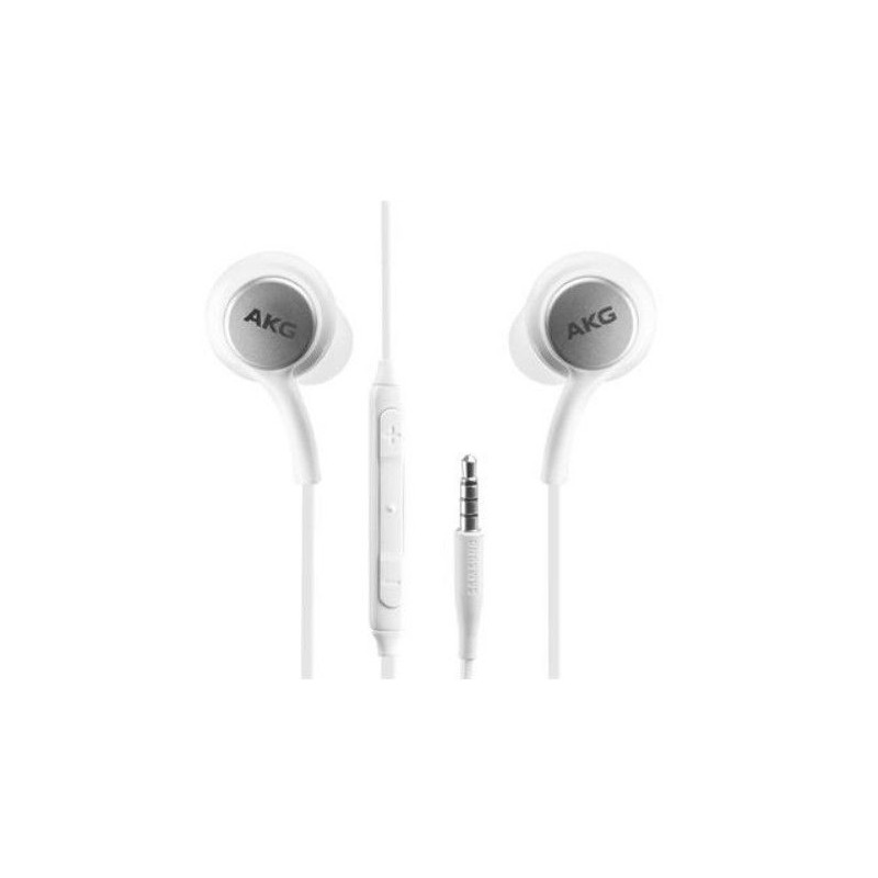 „Samsung“ stereofoninės HF AKG 3,5 mm ausinės su nuotolinio valdymo pultu (birios), baltos