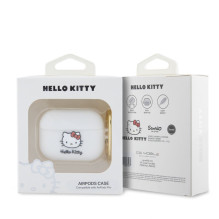 Hello Kitty Apple Airpods Pro cover Silicone 3D Kitty Head White