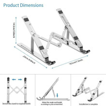 iLike STM1 Metal Foldable Notebook (10-17.3 Silver iLike STM1 Metal Foldable Notebook (10-17.3 Silver