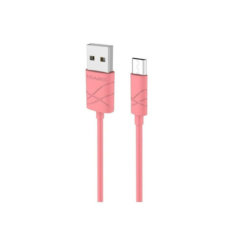 USAMS US-SJ039 U-Gee Pro PVC Universal Micro USB to USB Data &amp; Fast 2A Charger Cable 1m Red