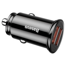Baseus Baseus Circular smart car charger 2x USB QC3.0 Quick Charge 3.0 SCP AFC 30W black (CCALL-YD01)