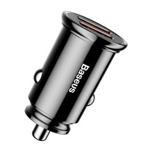 Baseus Baseus Circular smart car charger 2x USB QC3.0 Quick Charge 3.0 SCP AFC 30W black (CCALL-YD01)