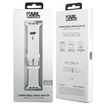 Karl Lagerfeld Karl Lagerfeld 3D Rubber Karl Head strap for Apple Watch 38 / 40 / 41mm - white Karl Lagerfeld Karl Lagerfeld 3D Rubber Karl Head strap for Apple Watch 38 / 40 / 41mm - white