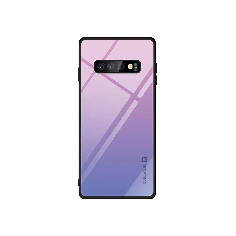 „Evelatus“ „Samsung Galaxy J4 Plus 2018“ gradiento stiklo dėklas 2 „Bubble Gum“
