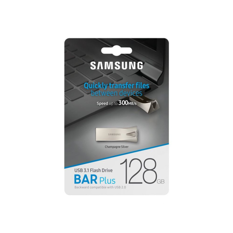 Samsung SAMSUNG BAR PLUS 128GB šampano sidabro spalvos