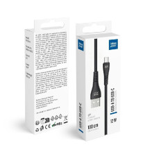 USB kabelis Blue Star (PJ-DG4) type-C (12W 2A) 1m juodas