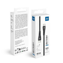 USB kabelis Blue Star (PJ-DQ1) "USB-C (Type-C) to USB-C (Type-C)" (60W) 1m juodas