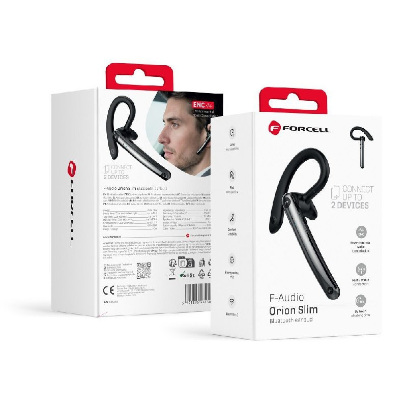 Bluetooth handsfree Forcell (ENC, Multipoint, BT 6.0 + EDR, 90mah) Orion Slim