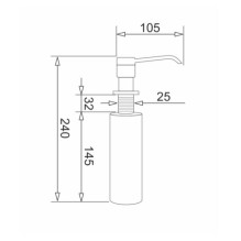 PYRAMIS DP-01 028102501 soap dispenser Chrome,Stainless steel PYRAMIS DP-01 028102501 soap dispenser Chrome,Stainless steel