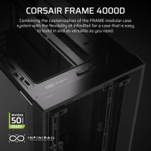 Kompiuterio korpusas - Corsair 4000D ATX Mid Tower Korpusas, Palaiko 2x 140mm Ventiliatorius, Juodas