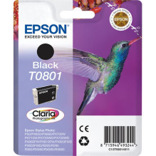 Kasetė - Epson T0801 Originali Juoda Rašalo Kasetė, 13ml, Juoda