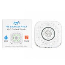 „Wi-Fi CH4“ metano dujų jutiklis „SafeHouse“, „Tuya“, 230 V, solenoidinio vožtuvo išvestis, PNI HS201