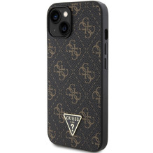 Guess 4G Triangle Metal Logo Case for iPhone 14 / 15 / 13 - Black