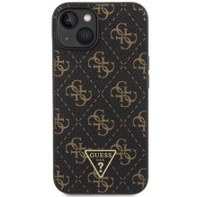 Guess 4G Triangle Metal Logo Case for iPhone 14 / 15 / 13 - Black