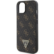 Guess 4G Triangle Metal Logo Case for iPhone 14 / 15 / 13 - Black