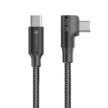 USB C į USB C laidas Forcell F-Energy QC4.0 PD 3A 60W Cafule 90° 1,2 m CC-1Deg juodas USB C į USB C laidas Forcell F-Energy QC4.0 PD 3A 60W Cafule 90° 1,2 m CC-1Deg juodas