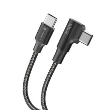 USB C į USB C laidas Forcell F-Energy QC4.0 PD 5A 100W Cafule 90° 2 m CC-1Deg juodas