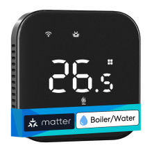 Išmanusis Termostatas - Meross MTS215BMA Wi-Fi / Bluetooth, 5-35°C, ±0.5°C Tikslumas, Juodas
