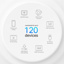 Tinklo Įranga - TP-Link Deco X1500 Wi-Fi 6 Mesh Prieigos Taškas, 1.5 Gbps, 5,000 Kv Ft Aprėptis, Balta (3 vnt.)