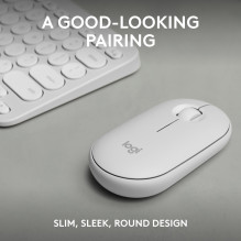 KEYBOARD +MOUSE COMBO PEBBLE 2 / WHITE 920-012240 LOGITECH