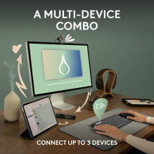 KEYBOARD +MOUSE COMBO PEBBLE 2 / WHITE 920-012240 LOGITECH