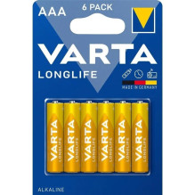 Varta AAA Longlife LR03 alkaline batteries 6 pcs. Varta AAA Longlife LR03 alkaline batteries 6 pcs.