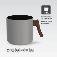 1.8L milk pot MR-1211-14M MAESTRO grey 1.8L milk pot MR-1211-14M MAESTRO grey