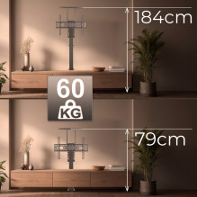 Maclean MC-866T Smart Motorized Electric TV Lift TUYA Mobile App Floor Mount Bracket Alexa Google Home 37''-80'' 60kg Ca Maclean MC-866T Smart Motorized Electric TV Lift TUYA Mobile App Floor Mount Bracket Alexa Google Home 37''-80'' 60kg Ca