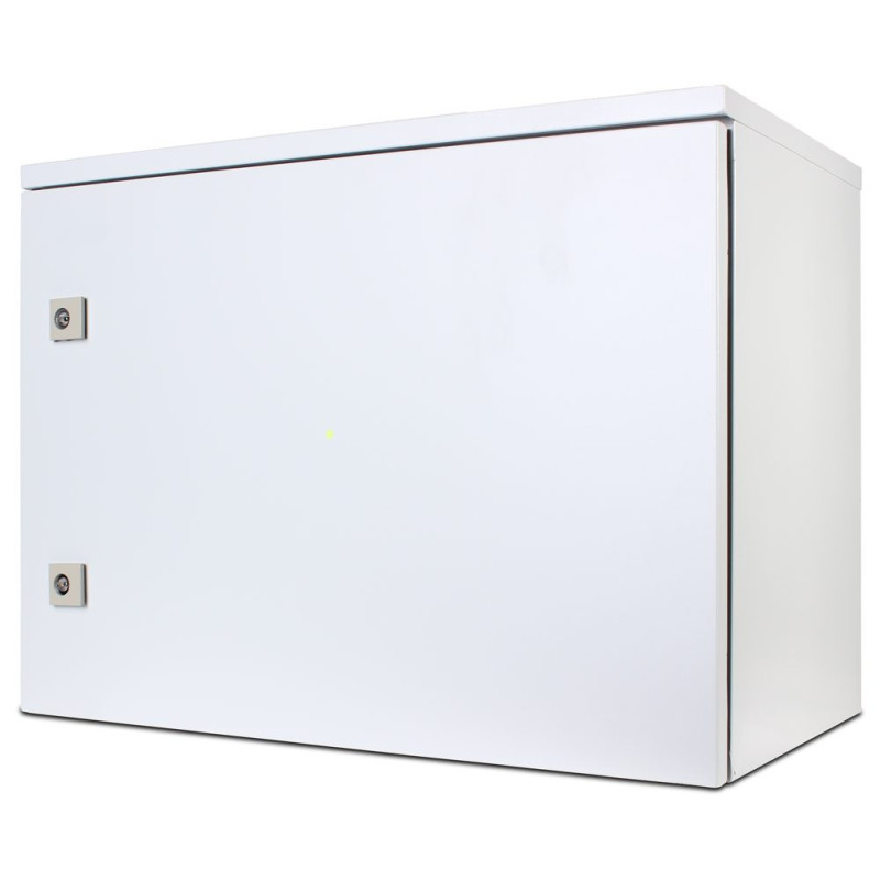 IP55 9U 19" wall cabinet, steel door / 550 x 550 x 320 mm / gray, assembled