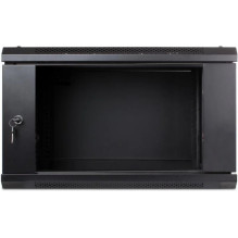4U 19'' sieninė spintelė / 600 x 450 x 280 mm / Juoda / Nesurinkta