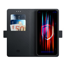 3mk piniginės dėklas, skirtas Samsung Galaxy A14 4G – juodas