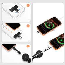 Tech-Protect UrbanLoop Anti-Theft Phone Holder with Retractable Lanyard - Black