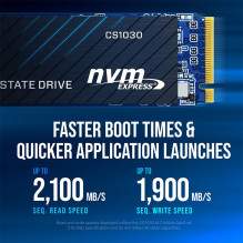 M.2 NVMe SSD - PNY CS1030 2TB 2100 MB / s Skaityti 1900 MB / s Rašyti