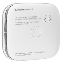 Dūmų detektorius - Qoltec 52579 Bevielis Dūmų Jutiklis Wi-Fi 10 Metų Jutiklio Gyvenimas 85dB Signalas Baltas Dūmų detektorius - Qoltec 52579 Bevielis Dūmų Jutiklis Wi-Fi 10 Metų Jutiklio Gyvenimas 85dB Signalas Baltas