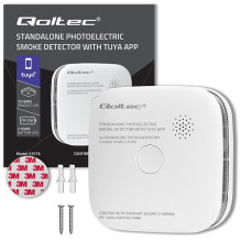 Dūmų detektorius - Qoltec 52579 Bevielis Dūmų Jutiklis Wi-Fi 10 Metų Jutiklio Gyvenimas 85dB Signalas Baltas Dūmų detektorius - Qoltec 52579 Bevielis Dūmų Jutiklis Wi-Fi 10 Metų Jutiklio Gyvenimas 85dB Signalas Baltas