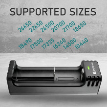 Įkroviklis - everActive LC-100C Smart Lithium USB-C 1000 mA