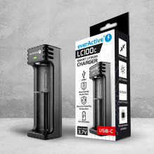 Įkroviklis - everActive LC-100C Smart Lithium USB-C 1000 mA