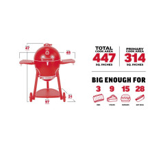 Anglinis lauko grilis Kamado Char-Griller Akorn 57cm