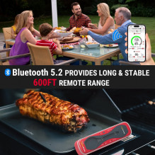 TempSpike Plus skaitmeninis belaidis bluetooth maisto termometras ThermoPro TP970W su atnaujintu itin plonu zondu TempSpike Plus skaitmeninis belaidis bluetooth maisto termometras ThermoPro TP970W su atnaujintu itin plonu zondu