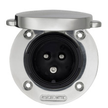 Power Inlet 32A stainless steel with cover
