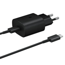 Samsung 25W Black + cablu date USB-C to USB-C Samsung 25W Black + cablu date USB-C to USB-C